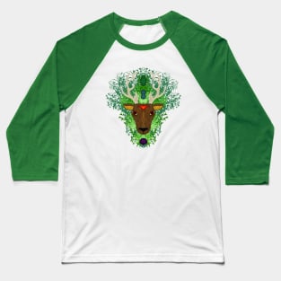 Spirit Guardian Elk with Nature Forest Elements Baseball T-Shirt